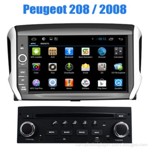 OEM GPS Navigation Peugeot 308 S Car Multimedia Players Quad Core Android System